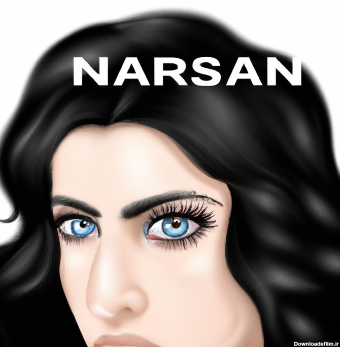 تصویر دختر ایرانی با چشمان آبی و موی مشکی | هوش مصنوعی شهرزاد