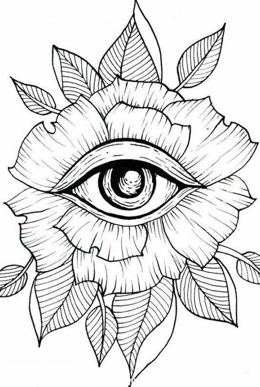 طراحی و میکس دو طرح چشم و گل رز - عکس ویسگون