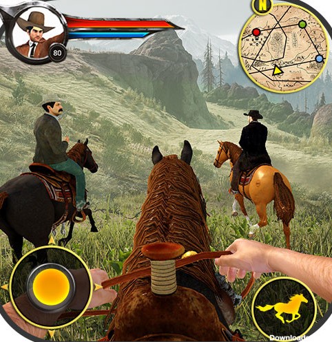 دانلود بازی Cowboy Horse Riding Simulation : Gun of wild ...