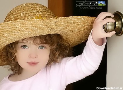 دختر بچه ناز با کلاه حصیری sweet face kids