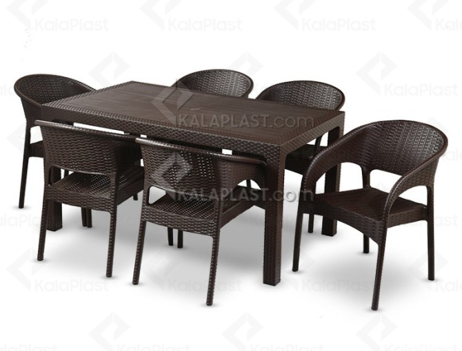 ست میز و صندلی 6 نفره ورونا کد 992321