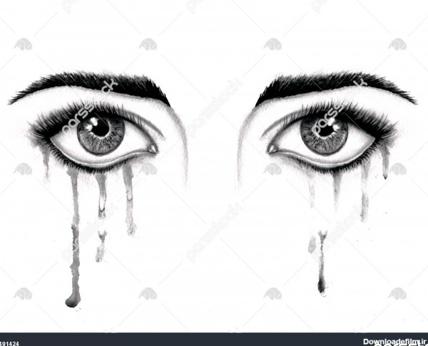 تصویر زیبا آبرنگ با چشمان گریان تصویر سیاه چشمهای آبکی زنان و زنان ...