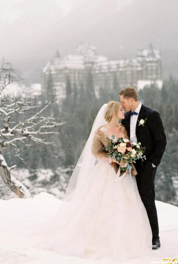 20 مدل عکس عروسی زمستانی؛ ایده های عکاسی برای عروسی در زمستان و برف
