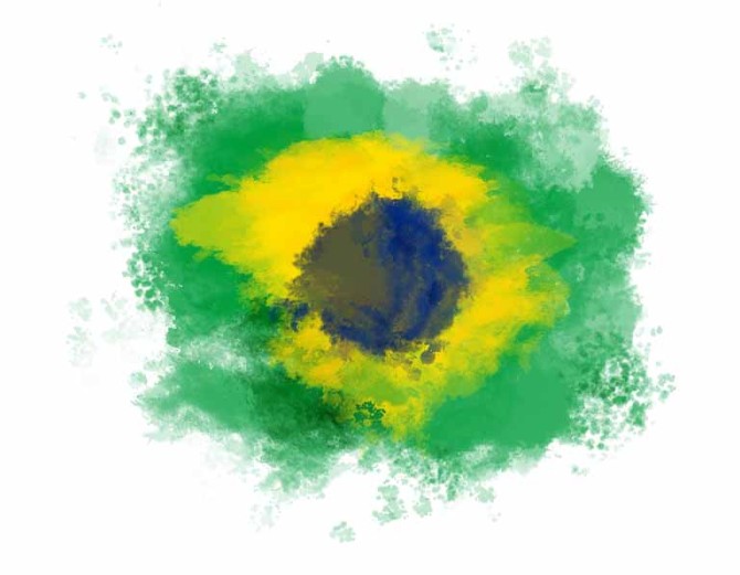 دانلود طرح لایه باز کلیپ آرت پرچم برزیل