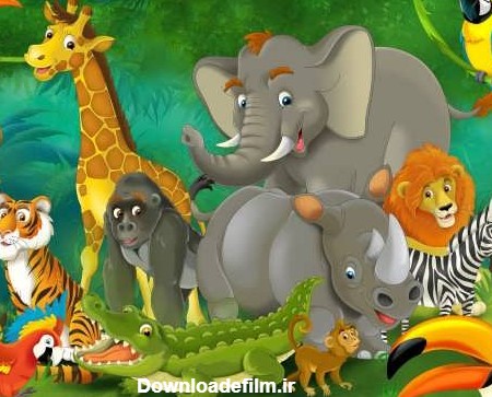 نقاشی کودکانه حیوانات با رنگ آمیزی های زیبا و جذاب