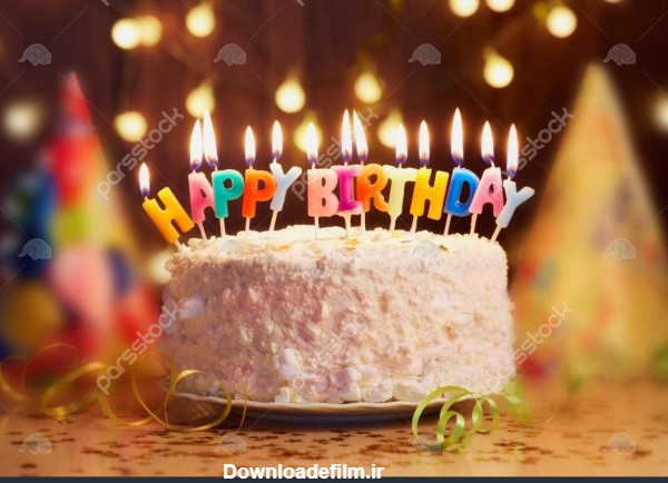 عکس کیک تولد و شمع