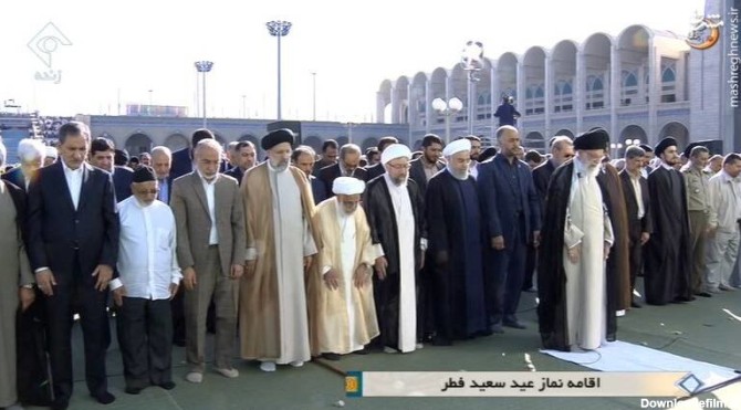 کدام چهره‌های سیاسی نماز عید فطر را به رهبری اقتدا کردند؟ +عکس