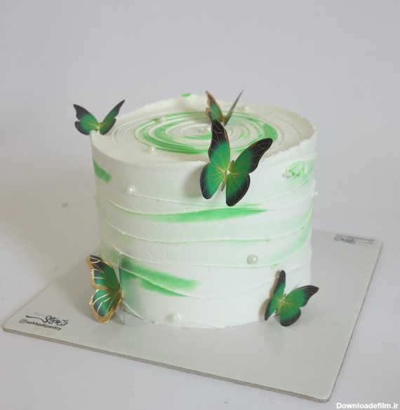 کیک سبز پروانه