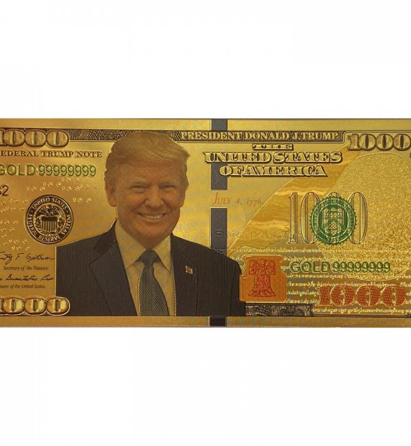 اسکناس 1000 دلار آمریکا طرح دونالد ترامپ روکش آب طلا · فروشگاه ...
