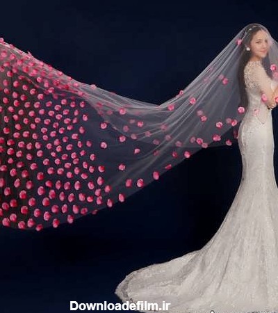 ژست عکس تکی عروس در آتلیه، طبیعت و فضای باز