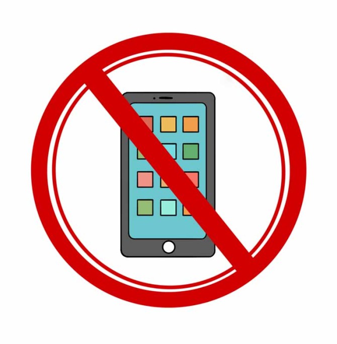 طرح کلیپ آرت استفاده از تلفن همراه ممنوع