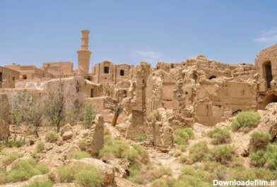 دانلود عکس خرابه های خانه های قدیمی روستای خرانق در ایران