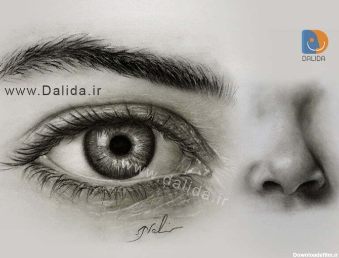 سیاه قلم چهره هایپررئال - بخش1 - آموزشگاه نقاشی و هنرکده آنلاین دالیدا