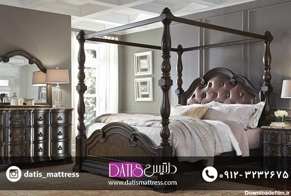 مدل ونتو سرویس خوابی لوکس، کلاسیک و کامل است که شامل تخت خواب، آینه، دراور، و پاتختی می باشد