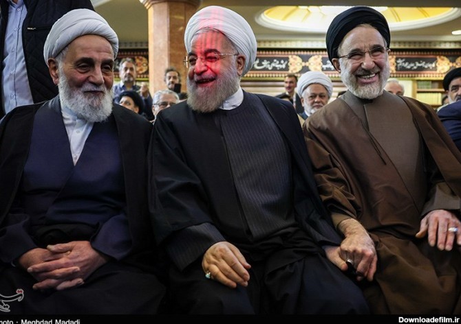 عکس/ بگو بخندها و درگوشی های سیاسیون در سالگرد مرحوم هاشمی رفسنجانی