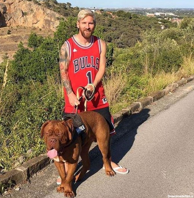 مسی در کنار خطرناک‎ترین سگ دنیا +عکس