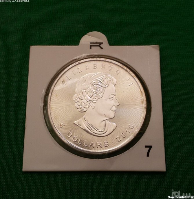 سکه 5 دلار نقره کانادا با تصویر ملکه الیزابت بانکی