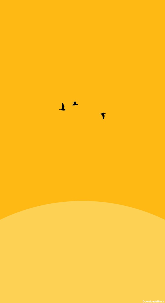 an22-sunset-yellow-bird-minimal - Papers.co
