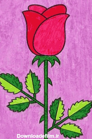 عکس کارتونی گل سرخ