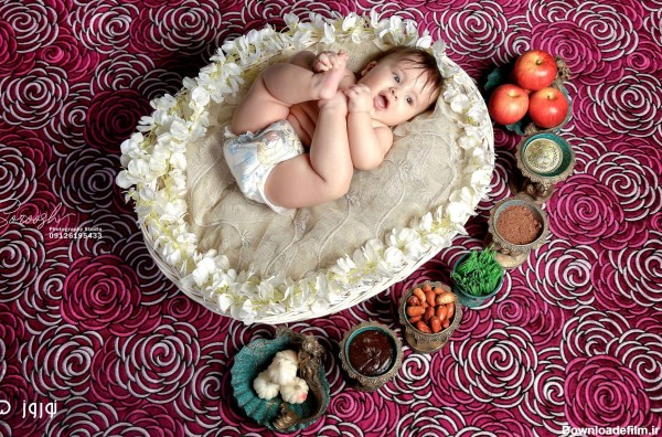 عکس نوزاد با سفره هفت سین - عکس نودی