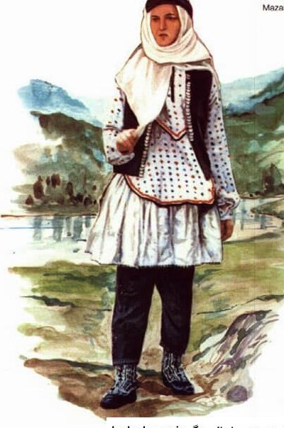 عکس نقاشی دختر با لباس محلی تازه