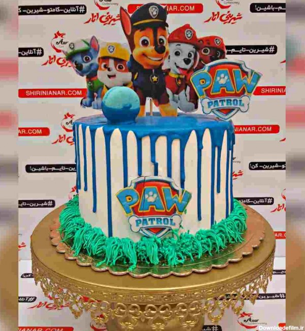 کیک تولد سگ های نگهبان - شیرینی انار