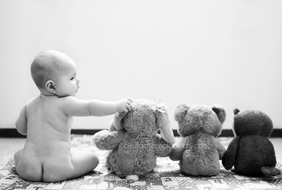 استفاده از عروسک در عکاسی نوزاد و عکاسی نوزاد با عروسک در آتلیه ...