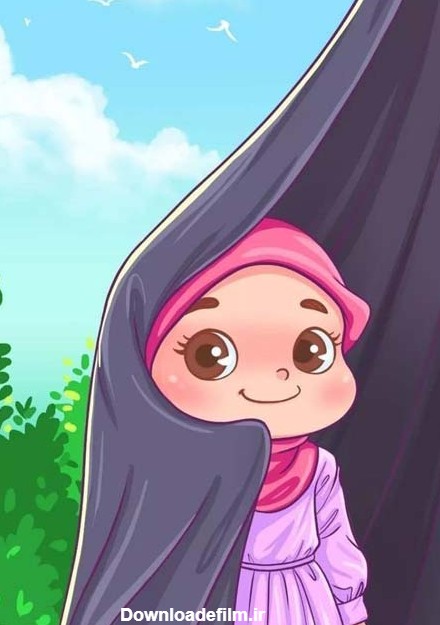 عکس دختر کارتونی با حجاب برای پروفایل
