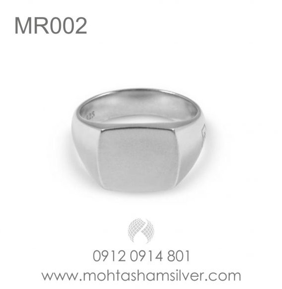 انگشتر مردانه مربع کد MR002