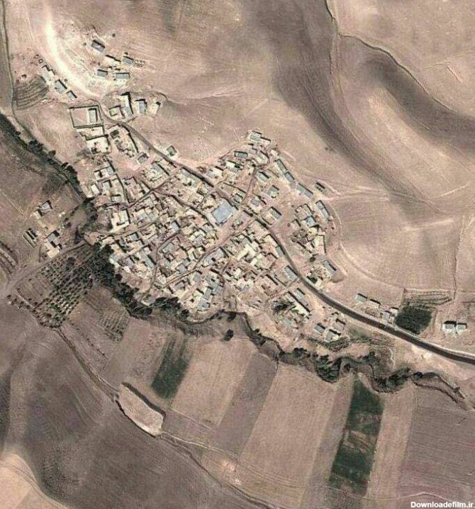 عکس هوایی جالب از یک روستا در زنجان!