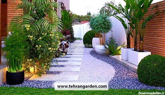 طراحی باغچه حیاط + 20 تصویر از باغچه های مدرن