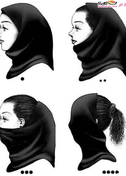 عکس: سیرتکامل مقنعه بین دختران ایرانی!