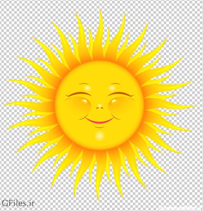 تصویر PNG خورشید کارتونی با کیفیت (Transparent Cute Sun Picture)