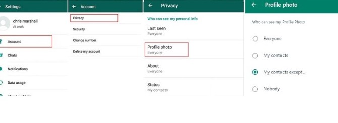 مخفی کردن عکس پروفایل واتساپ در اندروید و ایفون | موبولکس