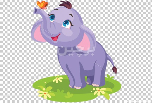 عکس کارتونی بچه فیل بنفش زیبا | بُرچین – تصاویر دوربری شده ...