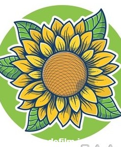 تصویر کارتونی گل آفتابگردون با استایل فلت مناسب لوگو ماسکوت | باک
