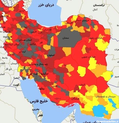 نقشه کرونایی ایران سیاه شد!+ عکس