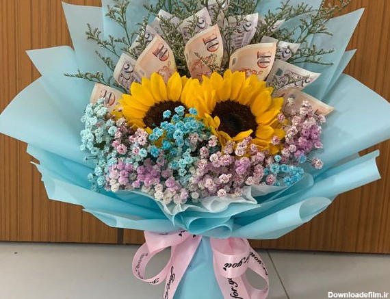 تزیین گل با پول برای مناسبت های خاص و هدیه دادن بسیار شیک - مگسن