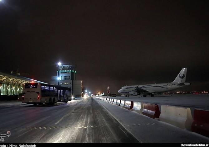 عکس فرودگاه تهران در شب