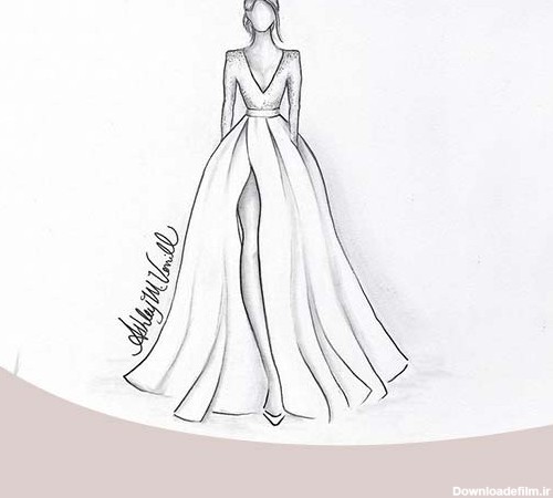 عکس طراحی لباس عروسی