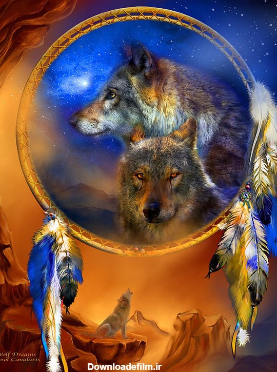 عکس : نقاشی های زیبا از گرگ ها