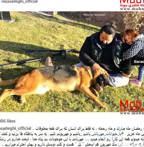 رضا صادقی و دخترش به همراه حیوان خانگی (عکس) - اخبار بازار ایران