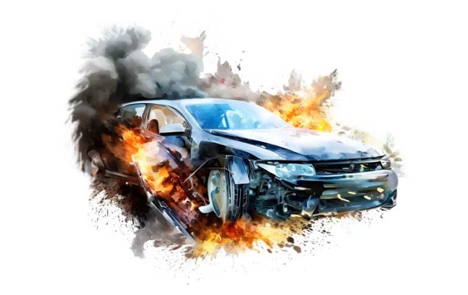 دانلود طرح ماشین سواری در آتش