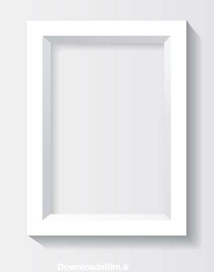 قاب عکس سه بعدی مستطیل شکل سفید 1390519