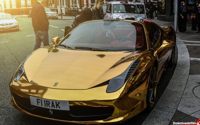گران قیمت ترین خودرو با روکش طلا در خیابان های اروپا+تصاویر
