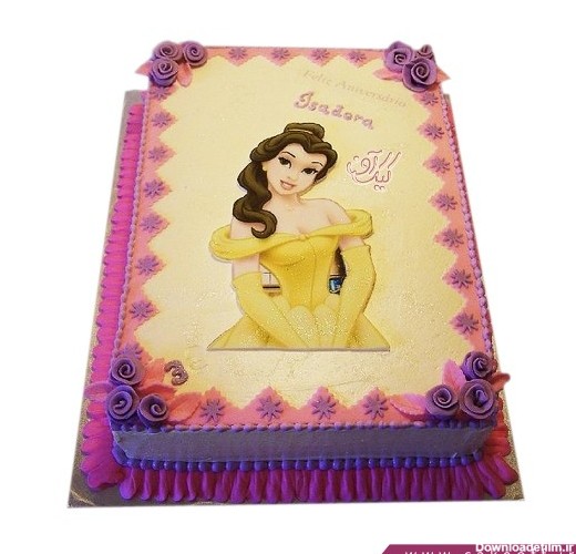 عکس کیک دخترانه مستطیلی