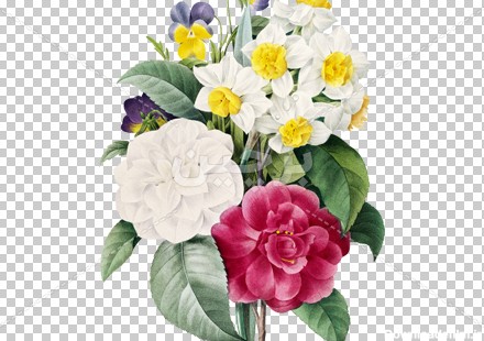 Borchin-ir-flower png images عکس یک دسته گل زیبا تزیین شده با گل نرگس۲