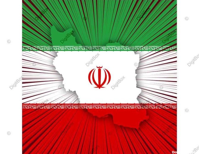 عکس نقشه ایران با رنگ پرچم