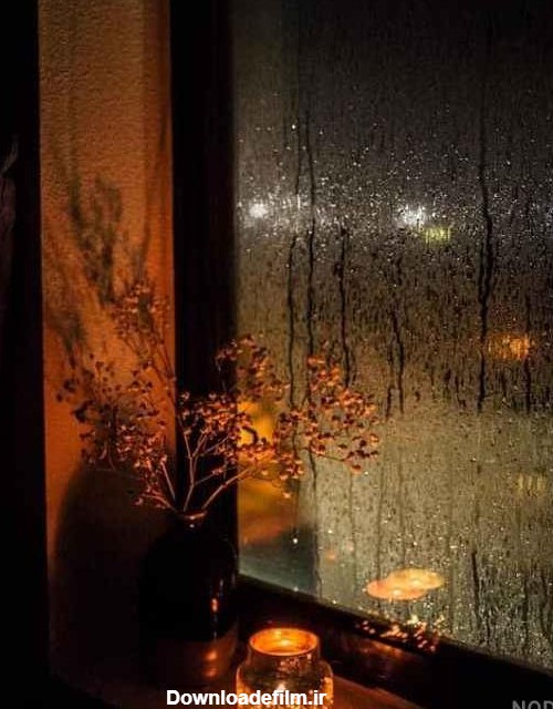 عکس شب بارانی غمگین