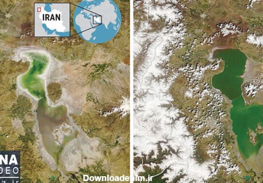 تصاویر تکان دهنده از حال ناخوش دریاچه ارومیه | ۹۵ درصد دریاچه خشک شد